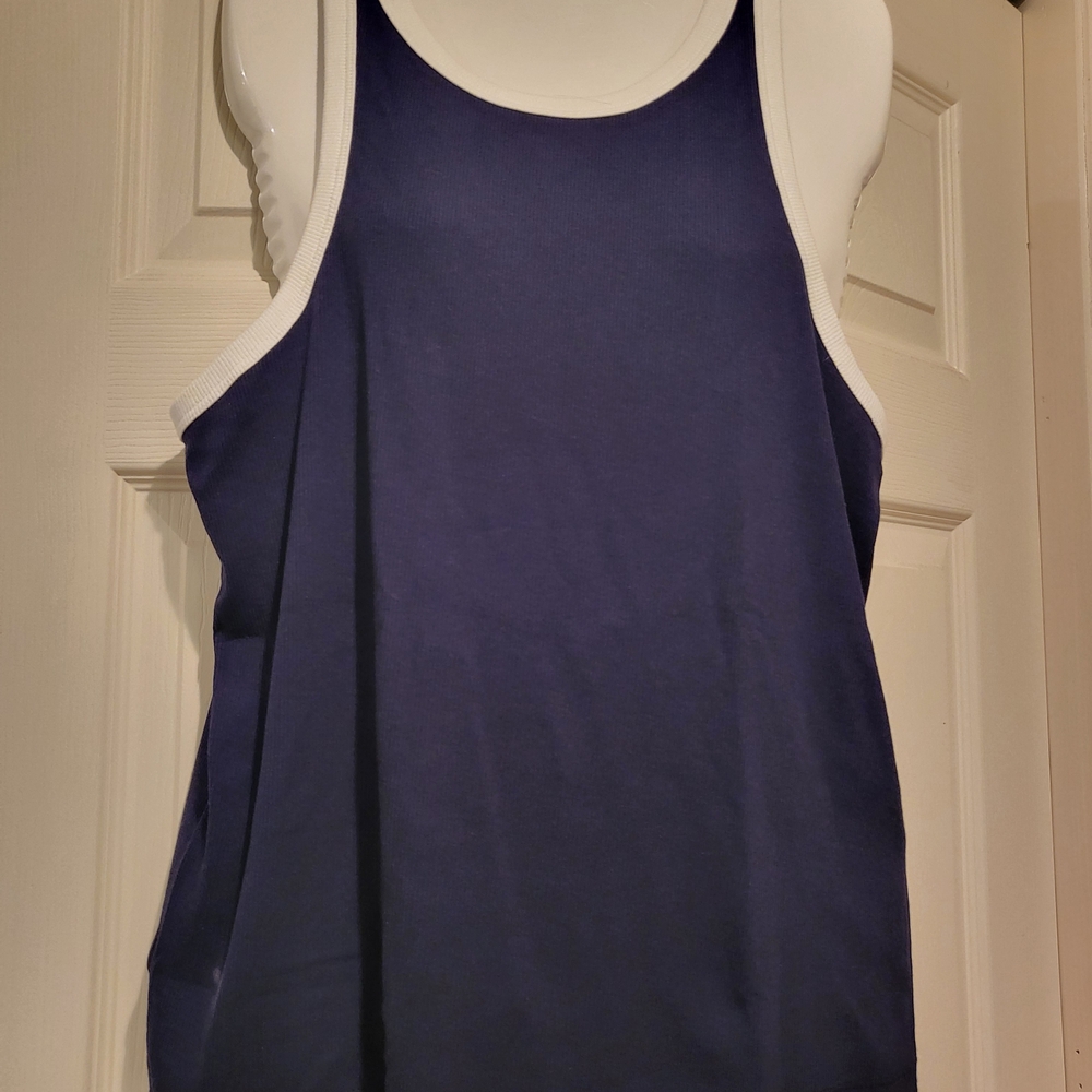 GAP Navy Blue Ribbed Halter Tank Top